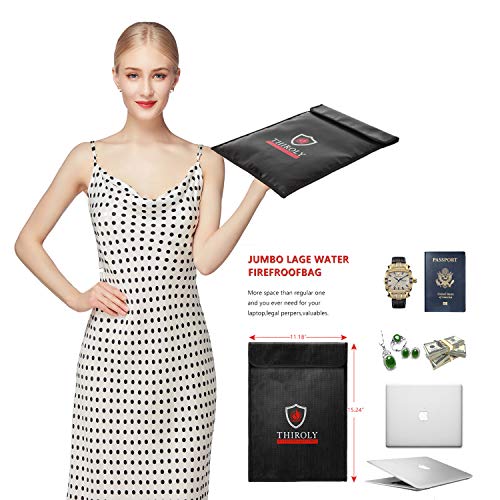Feuerfeste Dokumententasche mit Reißverschluss, für Bargeld, A4-Dokumente mit Reißverschluss, 38,1 x 27,9 cm, Fiberglasgewebe für Isolierung,