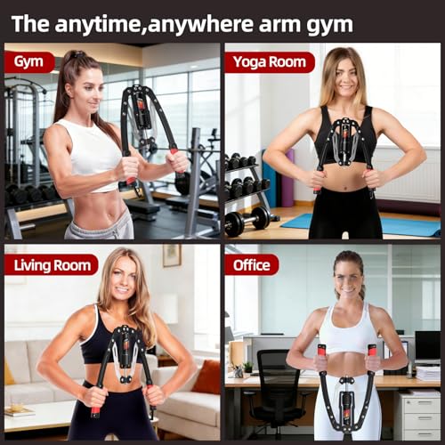 Image of SoftGym Twister Arm Chest Trainer Exerciser Workout Equipment,Adjustable 22-470lbs Hydraulic Power,Home Chest Expander Machine,Home Gym Workout Equipment for Upper Body Strength Training
