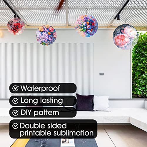 Chonovo WSP-5P 5 Pack Sublimation Wind Spinner Blanks 8 Inch Wind Spinners Sublimation Blanks 3D Aluminum Metal Wind Spinners thumb #3