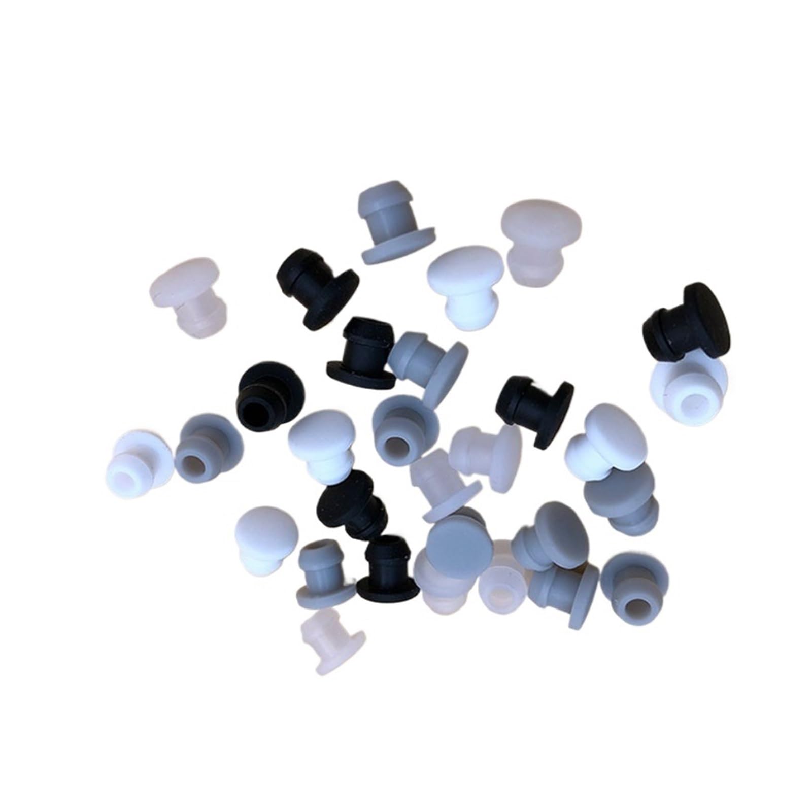 Ozfengh Transparent Food Grade Silicone Rubber Snap-On Hole Plug Conical Blanking End T-Type Plug Caps Seal Stopper Pipe Tube Inserts Bung Dust(,7Mm(10Pcs))