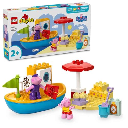 LEGO DUPLO Peppas Bootsausflug: Spielset mit Spielzeugboot zum Bauen und...