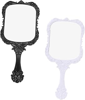 2pcs Butterfly Makeup Mirror Black Vanity Mirror Large Hand Held Mirror Travel Mirror Vintage Hand Mirror Handle Makeup Mirror Makeup Dresser Mirror Vintage Vanity Mirror Mini
