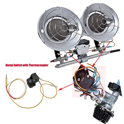 MENSI Propane Tank Top Heater Replacement Parts Safety Faston Type Thermocouple Safety Assembly Kit with FD4 Dump Switch - Image 2