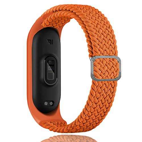 Keecuty Nylon Bracelet for Mi Band 6/5/4/3 Bracelet Elastic Fabric Braided Soft Nylon Sports Bracelets Elasticity Breathable Expandable Watch Strap for Mi Band 6/5/4/3