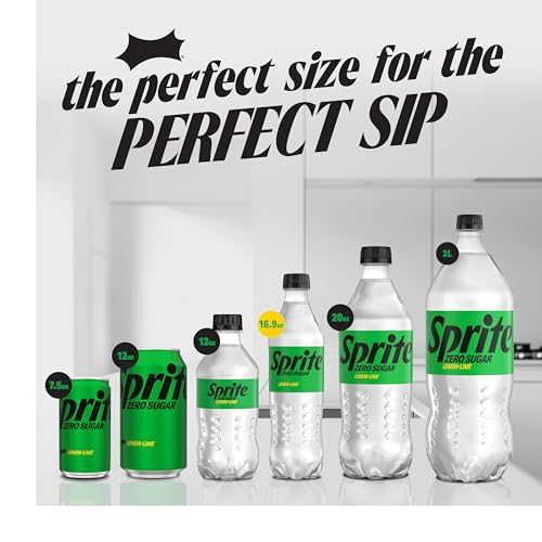 Image of Sprite Zero Sugar Lemon-Lime Caffeine Free Soda Soft Drink Bottles, 16.9 fl oz, 6 Pack