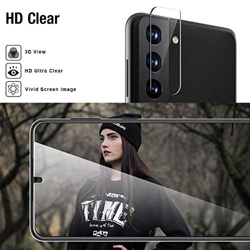 Image of TOCOL 6 Pack Compatible with Samsung Galaxy S21 5G 6.2 inch - 3 Pack Tempered Glass Screen Protector and 3 Pack Camera Lens Protector with [Installation Frame] HD Clear Bubble Free Case Friendly