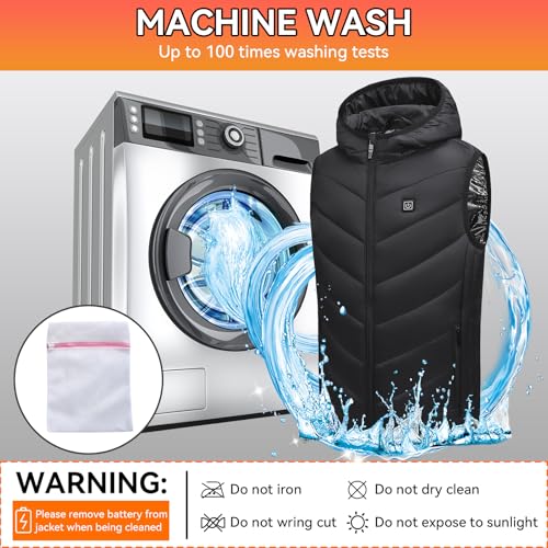 Kids Heated Vest, 10 Heating Zones Boys & Girls, Lightweight Nylon Fabric for School Skiing (Battery Not Included)2