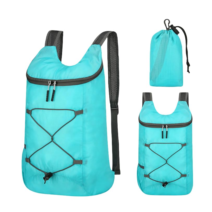 Mochila dobrável leve de caminhada de 16 L, para ciclismo, ao ar livre, bolsa de armazenamento, mochila de caminhada de grande capacidade para bolsa de armazenamento de viagem