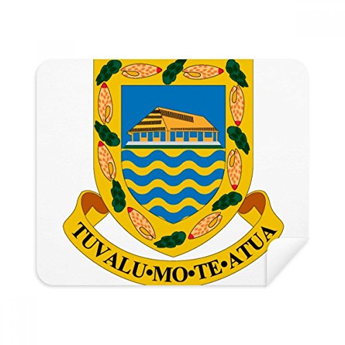 Tuvalu Oceania National Emblem Cleaning Cloth Screen Cleaner 2pcs Suede Fabric