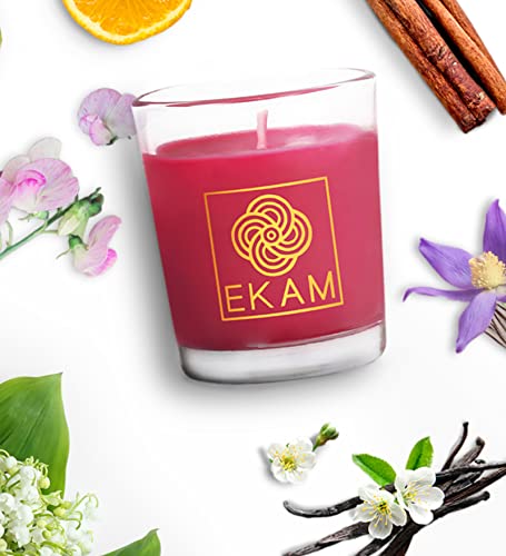 Image of EKAM Sweet Pea Scented Votive Candle - 40 Grams Each - 10 Hours Burn Time - Ideal for Diwali, Home Decor & Gifting