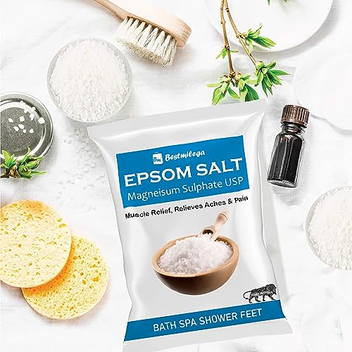 BEST MILEGA Epsom Salt For Pain Relief Epsom Salt For Foot Epsom Salt For Bath Epsom Salts For Feet Pain For Muscle Relief, Relieves Aches & Pain Epsom Bath Salt Crystal and... - Image 3