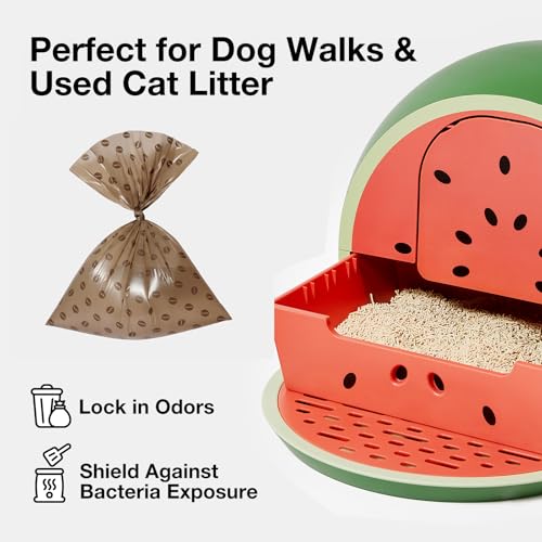Image of VETRESKA Dog Poop Bags, Coffee Scented Waste Bags, Leak Proof, Extra Thick and Large Dog Pet Bags for Dogs and Cats - 300 Count (20 Refill Rolls)