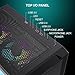 GIM Micro ATX PC Case, Gaming Computer Case with Opening Tempered Glass Panel, 2 Magnet Dust Filters, USB 3.0 I/O Port, Gaming PC Case Without Fans