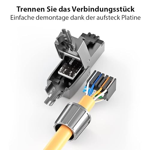 RJ45-Stecker RedStar24 Werkzeuglose CAT 7 und CAT 8 Stecker