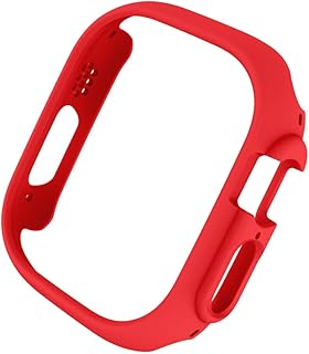 vkeid Cubierta mate para Watch Series 7/8 41mm45mm Parachoques protector Estuche protector de marco de PC duro para iwatch Series8 Pro/Ultra 49mm (Color: Rojo, Tamaño: 41MM para Series 7)