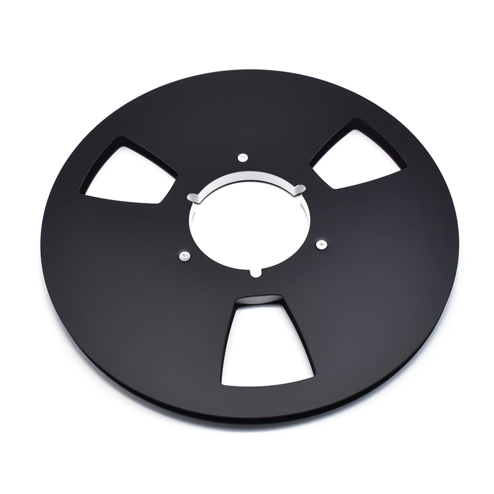 Sisyeuo Duty 3 Hole Aluminum Reel for 1/4" Open Tape Decks 10.5Inch Hub Disk Accessory Empty Hub with Disk