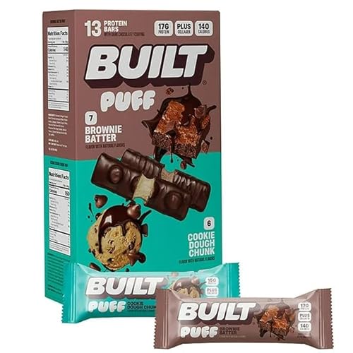 BUILT Built Bar Puff & Chunk Protein Bars, Variety Pack, 13 ct.