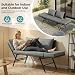 LIFERUN Gartenbank Polyrattan mit Liegefunktion, 2-Sitzer Polyrattan-Möbel, Rattan Gartensofa mit Verstellbare Armlehnen, Gartenbank Wetterfest für Garten, Balkon,Terrasse (Schwarz),2PCS Kissen