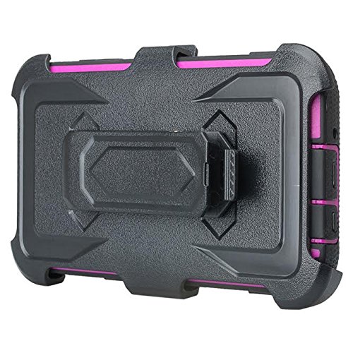 Galaxy J3 Luna Pro Case/J3 Eclipse Case/J3 Prime Case/J3 Emerge Case/Amp Prime 2/Express Prime 2/Sol 2/J3 2017/J3 Mission Belt Clip Holster W/Built In Screen Protector [Case& Holster Combo] - Purple #TOP4