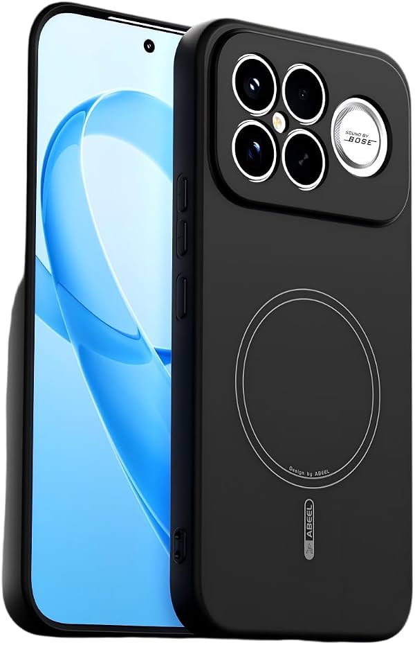 Funda compatible con REDMI K90 Pro Max, compatible con Xiaomi Poco F8 Ultra 5G 25102PCBEG, TPU silicona, a prueba de golpes, magnética, color negro