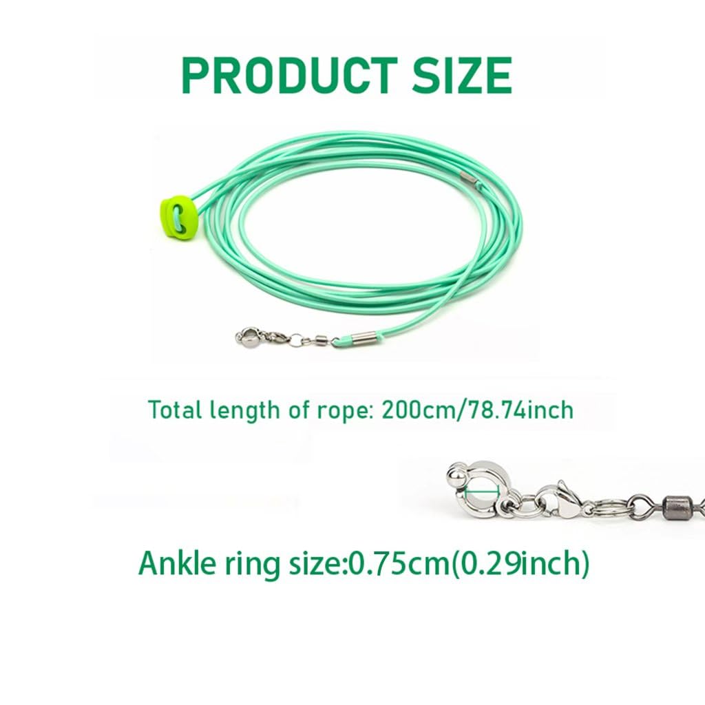 Zibuyu Bird Harness for Parrot 6.6ft 7.5mm Elastic Cord, 2 Ropes 2 Rings