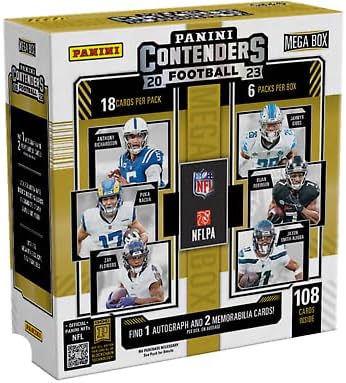 2023 Panini Contenders Football Sealed Mega Box (2 Memorabilia and 1 Autograph Card)