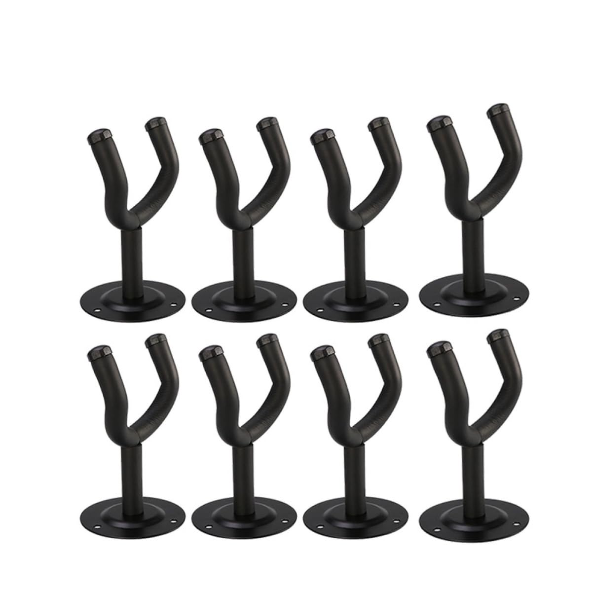 VANZACK 8Pcs Guitar Hook Hangers Round Shape Wall Mount Instrument Holders for All Guitars Easy Installation for Violins and Bass present for Music Lovers