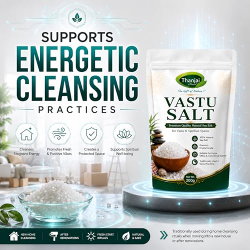 Image of Thanjai Natural Premium Vastu Salt 450G Crystals for Home & Office | Natural Crystal Sea Salt for Vastu & Space Cleansing | Suitable for Living Room, Bedroom, Workplace & Meditation Spaces