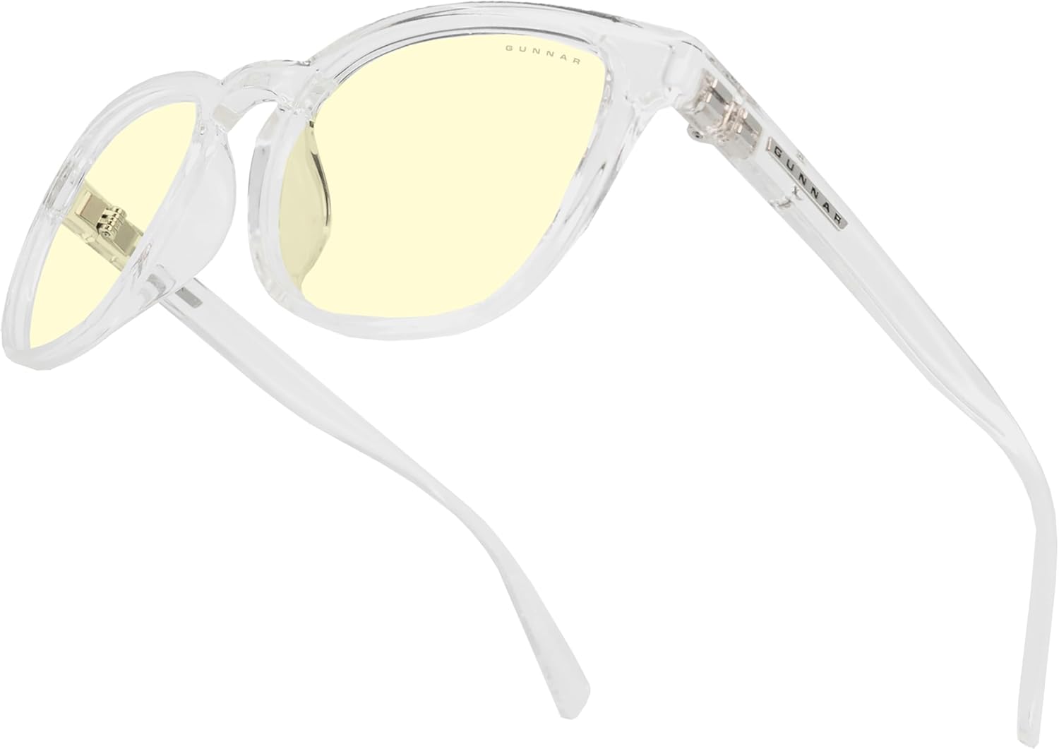GUNNAR - Premium Gaming and Computer Glasses - Blocks 65% Blue Light - Oakland, Crystal, Amber Tint