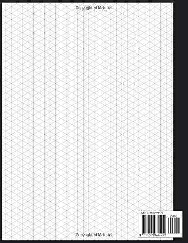 Isometric Notebook Blade Grid Iso Paper Large 8.5"X11" Inches - 100 Numbered-Page - Image 2