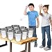 Gamie Bucket Ping Pong Ball Game Includes 9 Metal Buckets, 12 Balls, and 1 Number Sticker Sheet - Fun Party Activity for Kids and Adults, Great Gift Idea for Kids