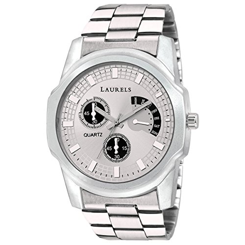 silver colour chain watch