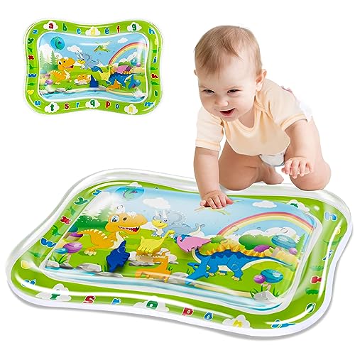 Image of SEPHIX Baby Dinosaur Tummy Time Mat, Baby Toys 0-6-12 Months Boys Easter Gifts, Infant Toys 0-6 Months Girls Inflatable Water Mat, Activity Center for Baby Sensory Toys 3-6 Months+ Developmental