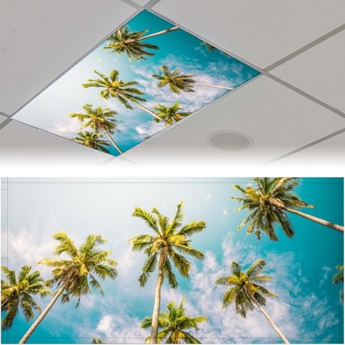 2PCS Fluorescent Light Covers for Classroom Ceiling Lights Magnetic Light