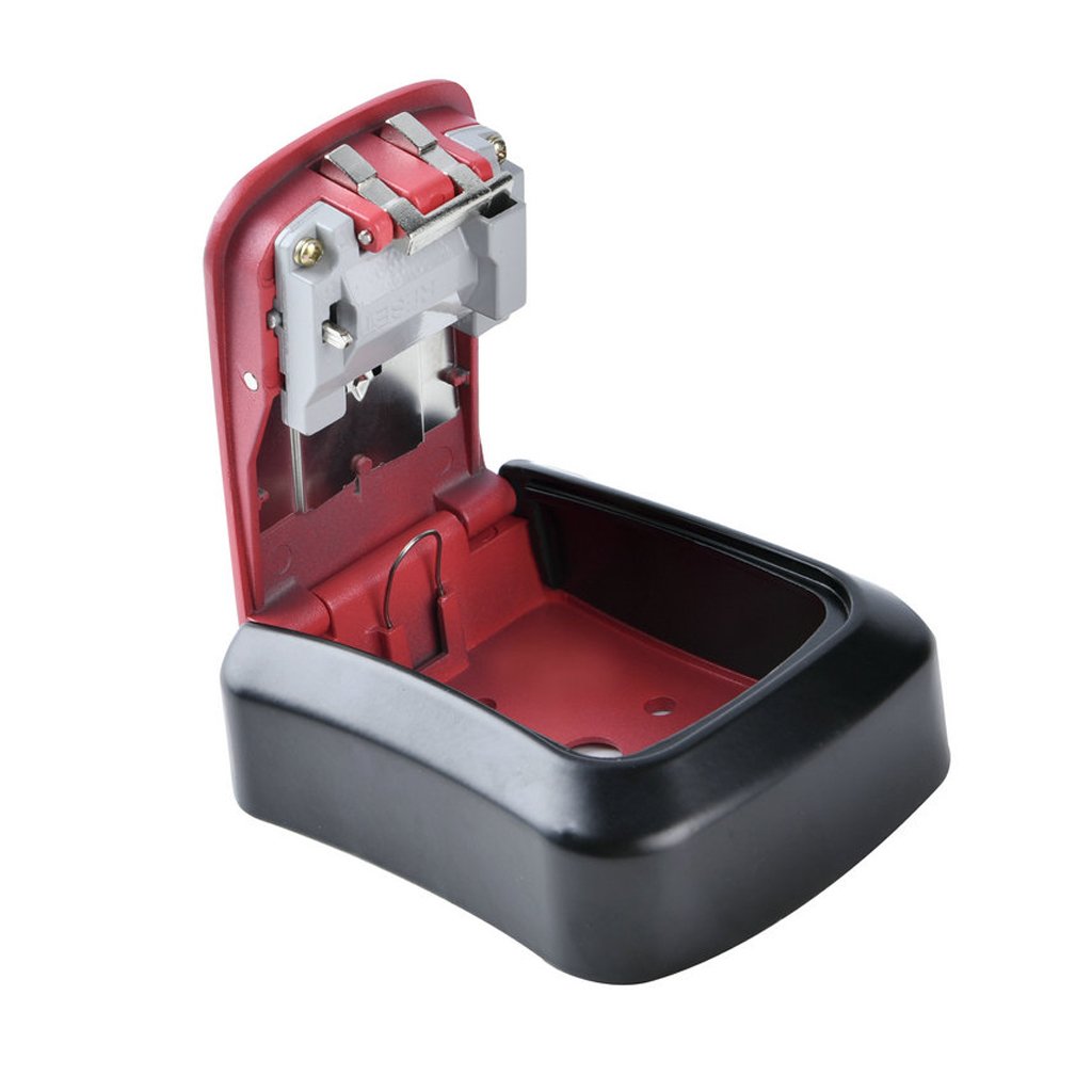 MYADDICTION Outdoor Wall Mounted Safe Key Box with Lock & Waterproof Cover Red 2# Red-image-9