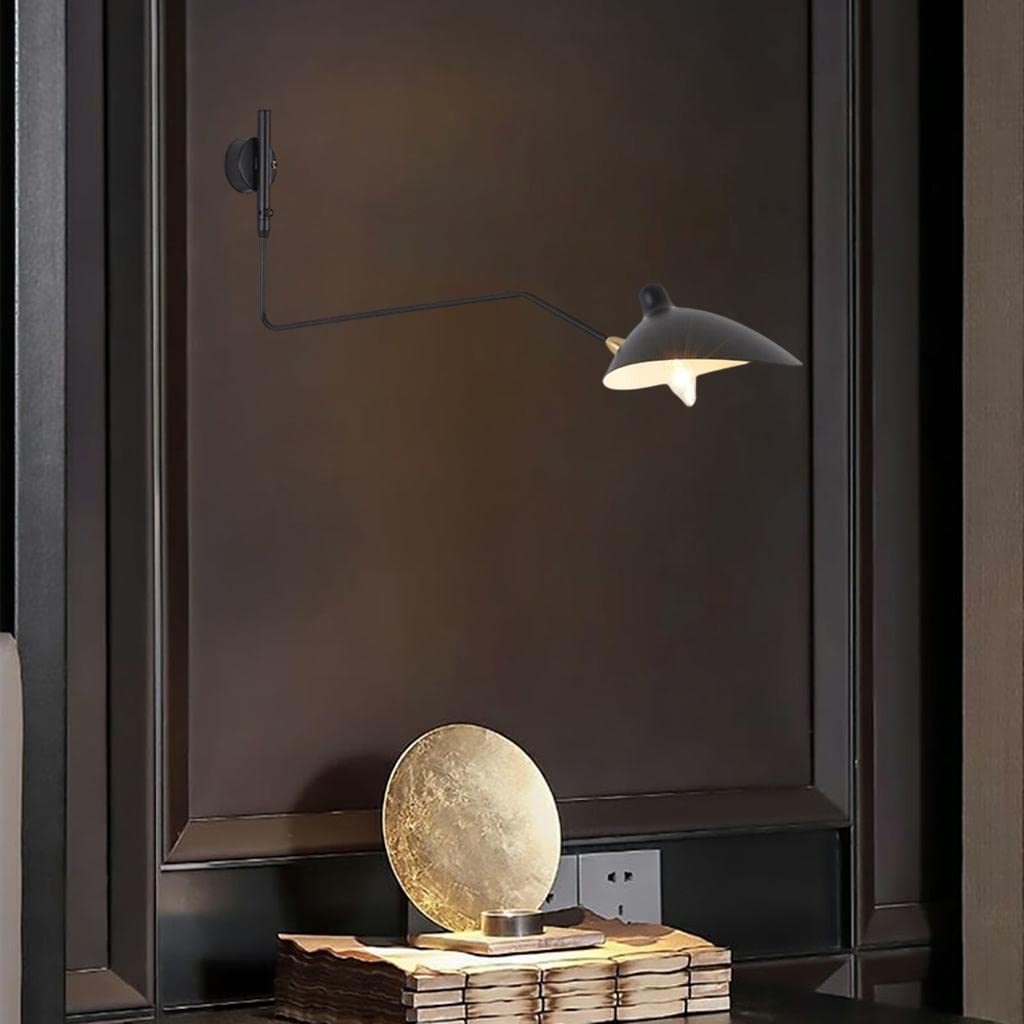 perfk Moderne Schwingarm Wandleuchte mit Langem Arm Einstellbar für Den des