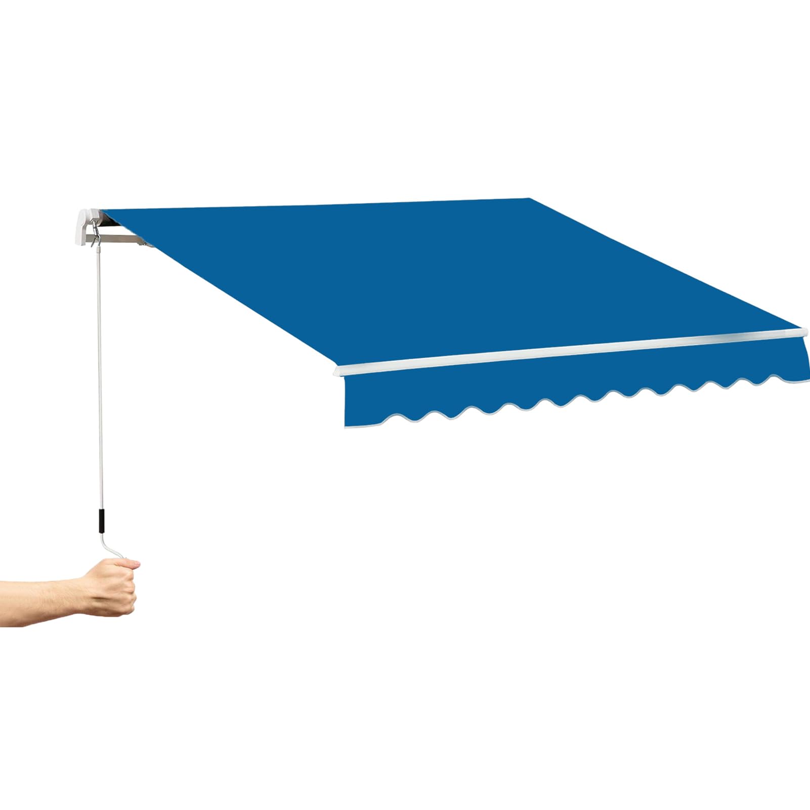LWJSOCP Retractable Outdoor Awning 4x1.5/4x2/4x2.5/4x3m - Waterproof Manual Patio Sunshade - UV Protection for Balcony, Terrace, Window, Door & Yard - Stylish & Sun Shelter