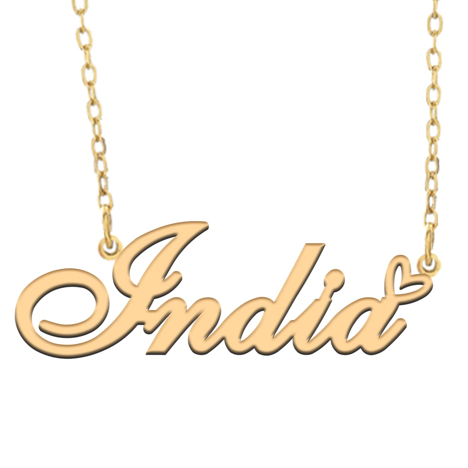 A168ACustom Name Necklace Customized Personalized Plated Name Necklace for Mother Daughter Friendship Women Valentine's Day Christmas Birthday New Year