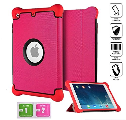 Aken®, funda de iPad Mini 4: piel de alta calidad, a prueba de niños y de golpes con silicona + PC [ajuste perfecto] carcasa de encendido automático para iPad Mini 4