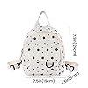 FUNSEED Rucksack Damen klein, Niedliches Cord-Blumenmuster Tasche, anti-theft backpack, Mini Handtasche, für Pendeln, Arbeit, Reisen, Weiss #1