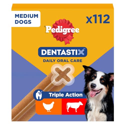 Pedigree DentaStix - Daily Dental Chews For Medium Dogs (10-25 kg) 112 Sticks