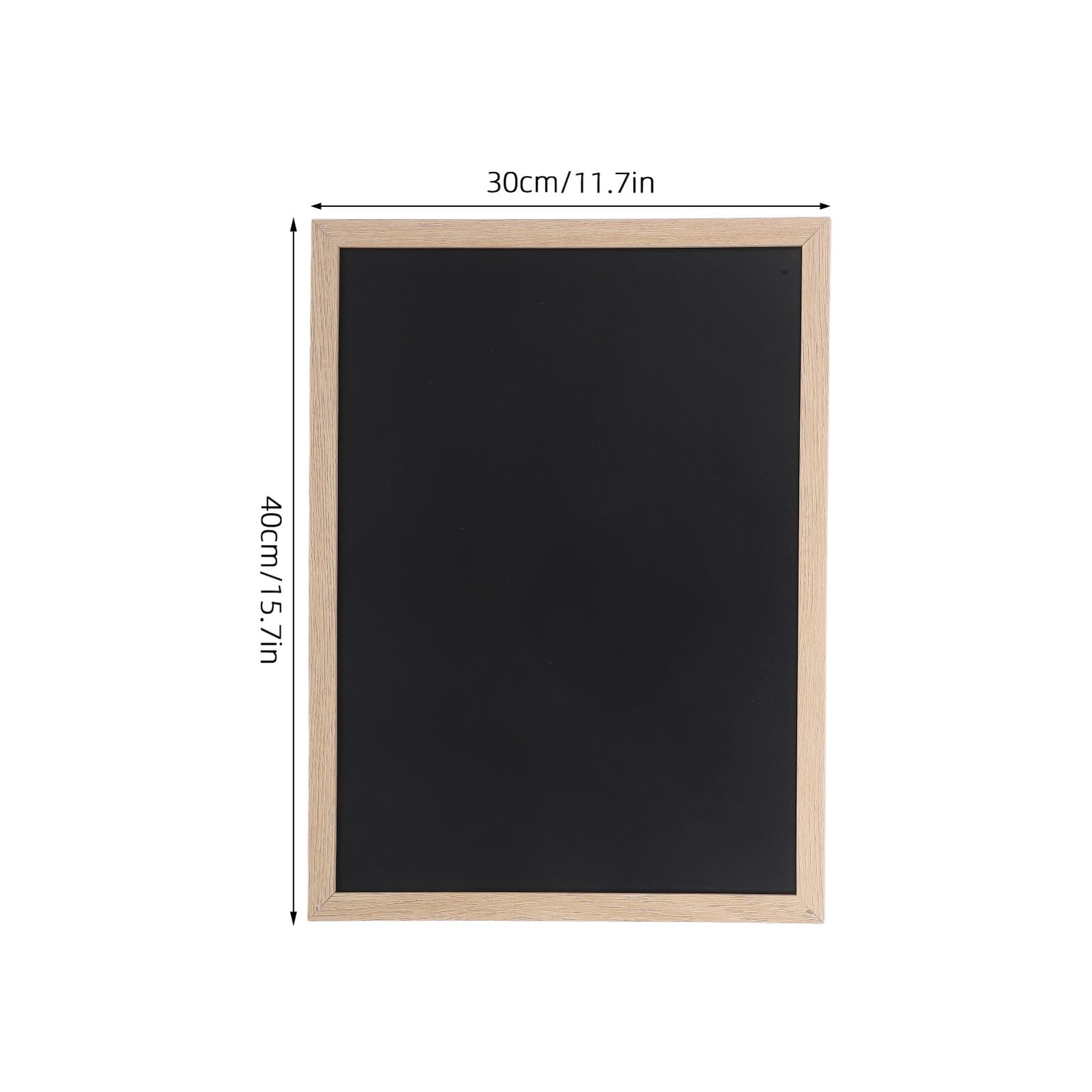 Lot de 2 Tableaux Noirs de Table 40x30 Cm en Bois Naturel, Double Face Réutilisable, Mini Tableau Noir de Bureau pour Menus, Buffets et Décorations Événementielles