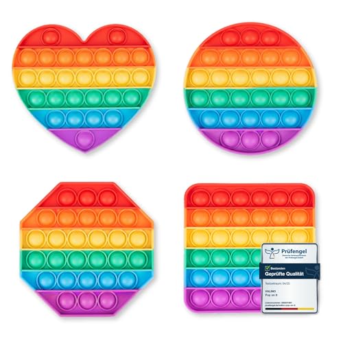 Pop on It für Kinder | Pop Bubble 4er Geschenk Set | Wasserfeste Fidget...