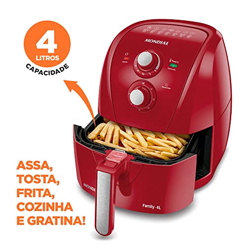 MONDIAL, Fritadeira a Ar, 220V, Family 4L, 1500W, Vermelho - AFN-40-FR