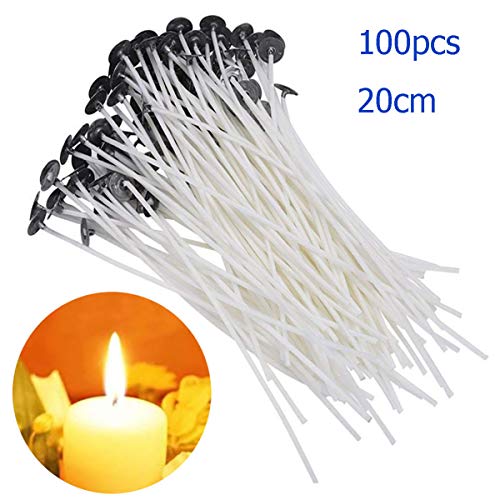 100 piezas de mechas preenceras de algodón para velas 20 cm miniatura 2