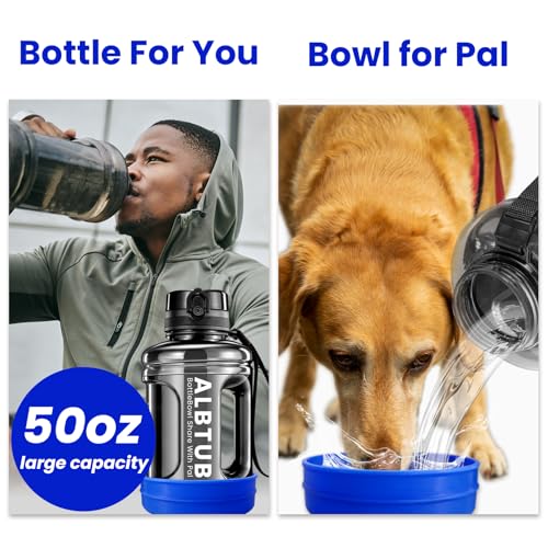 Dogwaterbottleandbowlfortravellargeportabledogwaterbottledispenserforhuntinghikingbeachcampingparkwalking50ozblue Urban Country Home Decor Dog water bottle and bowl for travel large portable dog water bottle dispenser for hunting hiking beach camping park walking 50oz blue urban country home decor