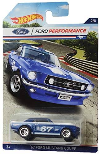 Hot Wheels Ford Mustang Coupe 1967 azul escala 1:64 miniatura 1