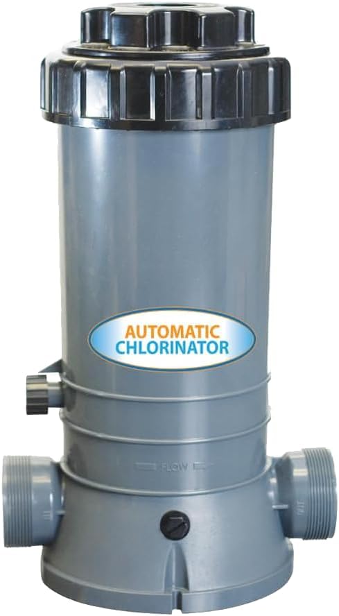 Poolzilla Clorador automático  para piscinas enterradas  Alimentador de cloro en línea  Capacidad para hasta 9 libras de tabletas