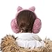 Surblue Foldable Cat Ear Earmuffs - Winter Warm Outdoor Covers Headband Fur Warmer, Cameo Brown