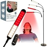 Lifepro Red Light Therapy Lamp & Reading Lamp - 850nm & 660nm Near Infrared and Red Light Therapy for Body -108/216 LED - Lumaglow Multi-Mode Single/Dual Head Design- Wellness and Focused Reading